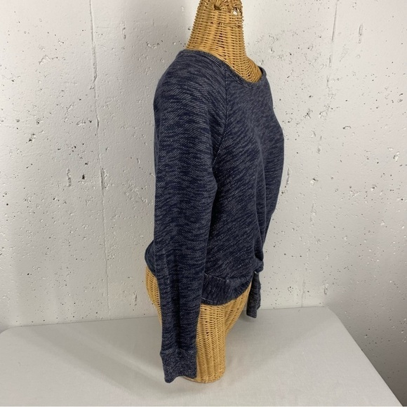J. Crew S/M Navy Blue Twist Front Long Sleeve Sweatshirt - Picture 4 of 11